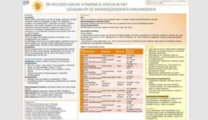 Poster: de invloed van vitamine D op de mondgezondheid van kinderen