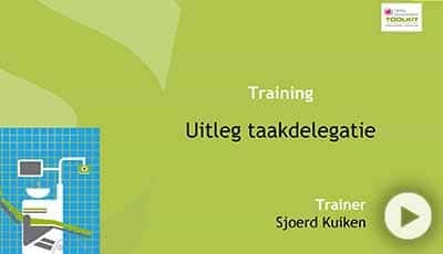 Training-taakdelegatie met icoon